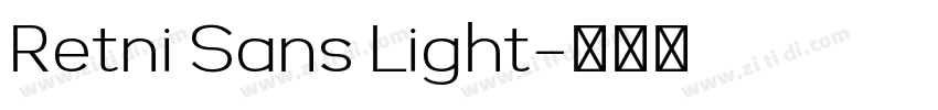 Retni Sans Light字体转换 Retni Sans Light字体转换